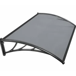 IDMarket Auvent de porte marquise d'accueil 80 x 120 CM teinté- Auvent Et Marquise