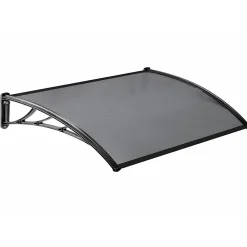 IDMarket Auvent de porte marquise d'accueil 80 x 120 CM teinté- Auvent Et Marquise