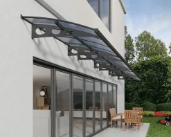 Canopia by Palram Auvent Et Marquise<Auvent Herald 890 x 140 cm Grise en Polycarbonate et acier