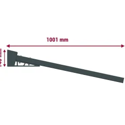 Telco Home Automation Auvent Isotoit Fixe NEBO (Gris Anthracite - 1.50 x 1.00 m)- Auvent Et Marquise