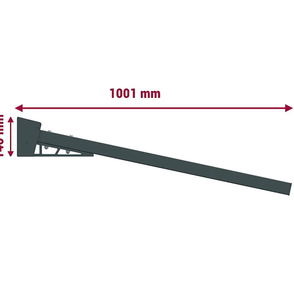 Telco Home Automation Auvent Isotoit Fixe NEBO (Gris Anthracite - 2.00 x 1.00 m)- Auvent Et Marquise