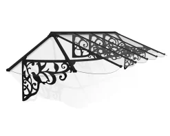 Canopia by Palram Auvent Et Marquise<Auvent monopente Lily XL noir clair l.370 x P.88 x H.70 cm