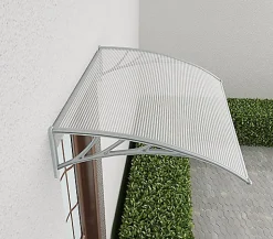 Geom Auvent Et Marquise<Auvent plastique et polycarbonate Tiffanio gris clair 120 X 90 cm