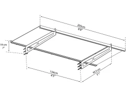 Canopia by Palram Auvent plat Bremen gris clair l.205 x P.93,5 x H.18,7 cm- Auvent Et Marquise
