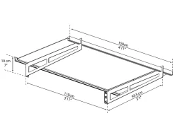 Canopia by Palram Auvent plat Bremen gris clair l.150 x P.93,5 x H.18,7 cm- Auvent Et Marquise