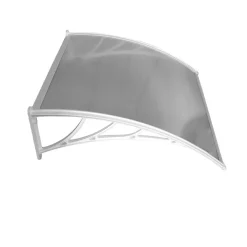 McCover Auvent porte d'entrée Bertille Blanc, L.- 120 cm, Profondeur totale - 100 cm- Auvent Et Marquise