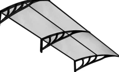 Giantex Auvent Et Marquise<Auvent Porte Entree Résistant au Vent avec Panneau Revêtu à Double Couche et Support en ABS Charge 20KG