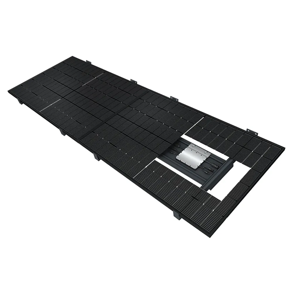 Intersun Auvent solaire photovoltaïque TOPAZE indépendant 6 panneaux (Gris anthracite RAL 7016)- Auvent Et Marquise
