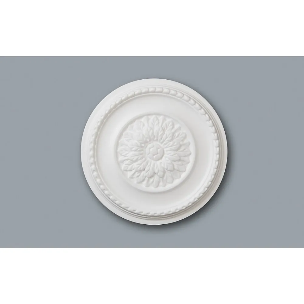 Decoflair B23 Rosace Polystyrène expansé 35 x 420 x 420 - 1 pièce- Moulure Et Rosace De Plafond