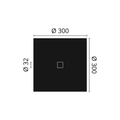 Decoflair Moulure Et Rosace De Plafond<B22 Rosace Polystyrène expansé 300 x 300 x 34 - 1 pièce