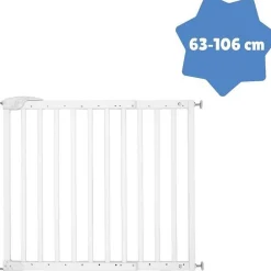 Badabulle Barrière De Sécurité<Barriere de Sécurité Deco Pop - Barriere Extensible pour Ouverture de 63 a 106cm - Fixation Vis, Blanc