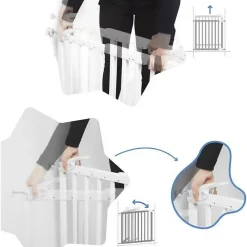Badabulle Barrière De Sécurité<Barriere de Sécurité Deco Pop - Barriere Extensible pour Ouverture de 63 a 106cm - Fixation Vis, Blanc