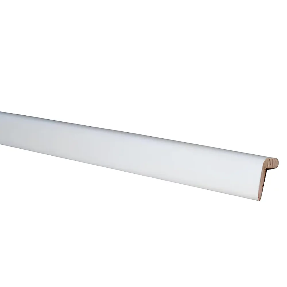 Moulure<Baguette d'angle arrondi en MDF blanc 23X23mm L.2,44m