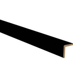 Baguette d'angle arrondi en MDF noir 23X23mm L.2,40m- Moulure