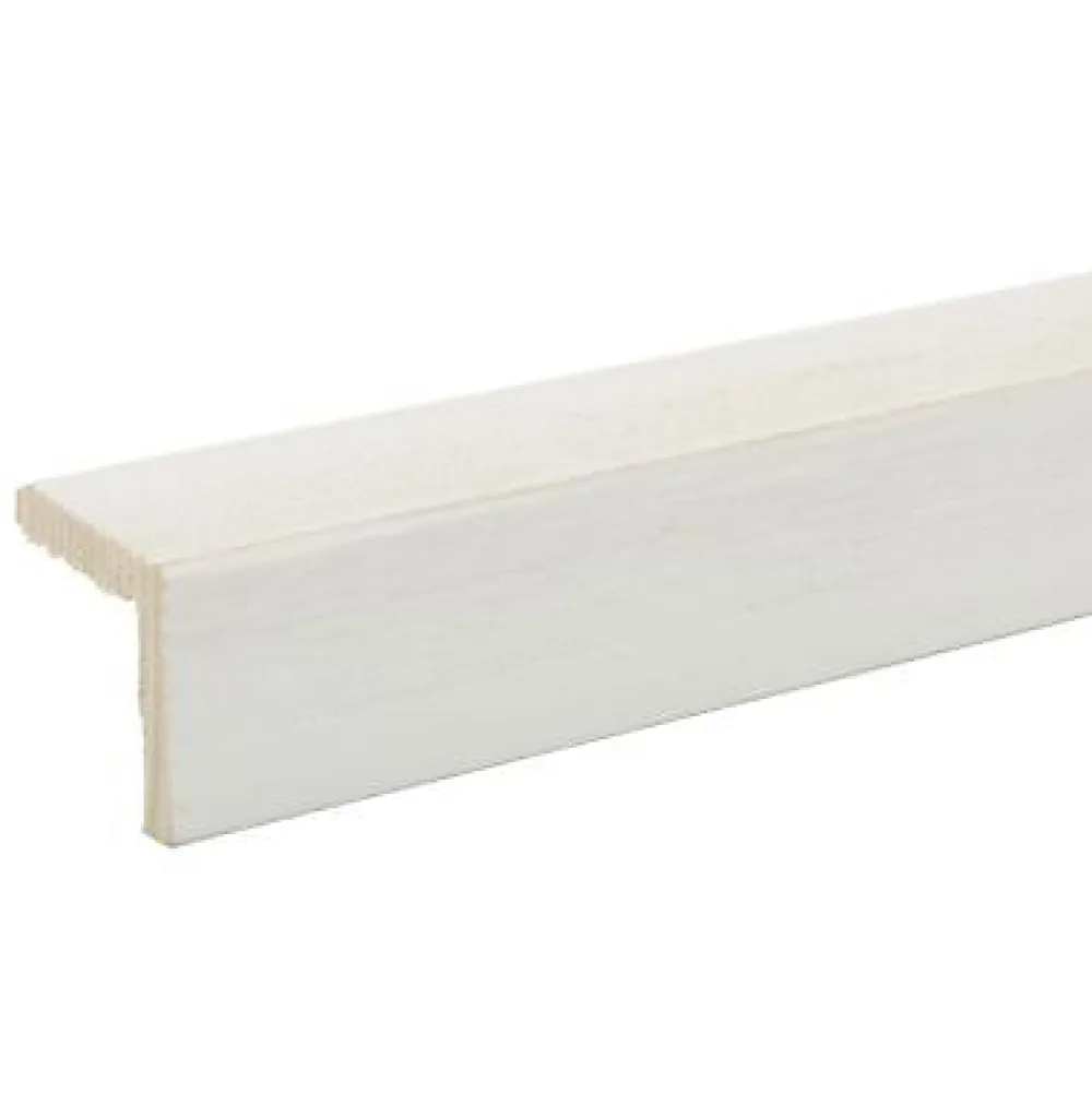 Baguette d'angle brossée blanc 250 x 27,5 cm- Lambris Mural