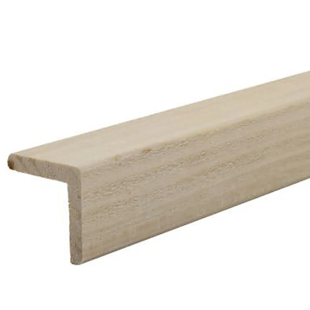 Baguette d'angle brut de sciage coloris naturel 250 x 27,5 cm- Lambris Mural
