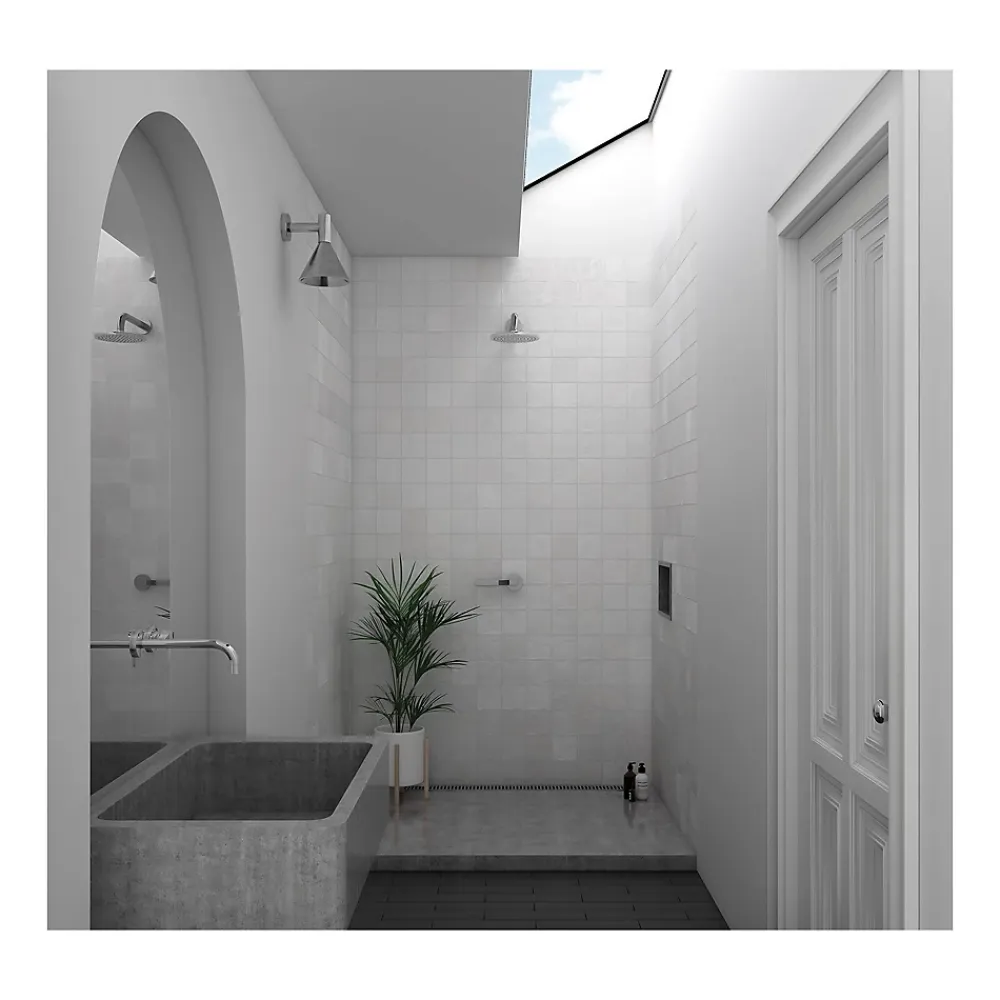 Gioia Materia Baguette de finition pour Carrelage mural faïence effet zellige LA RIVIERA Bullnose Jolly 20x1.2 cm boîte de 0.024 ml / pas m2 B- Faïence Unie|Faïence Pour Douche