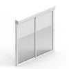 Baie Vitrée Coulissante<Baie coulissante en aluminium blanc avec volet roulant filaire l.240 x H.215 cm Uw=2