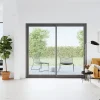GoodHome Baie Vitrée Coulissante<Baie vitrée coulissante alu gris - l.240 x h.200 cm - Uw 1,7
