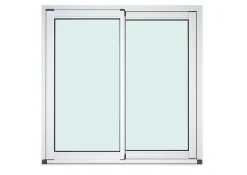 GoodHome Baie Vitrée Coulissante<Baie vitrée coulissante alu blanc - l.240 x h.215 cm - Uw 1,7