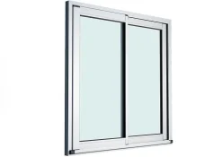 GoodHome Baie Vitrée Coulissante<Baie vitrée coulissante alu blanc - l.240 x h.200 cm - Uw 1,7