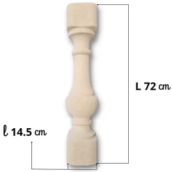 Prensimac Garde-Corps, Balustrade<BALUSTRES BETON B72 - 1 mètre linéaire complet - Dimensions : L 100 x l 22 x Ht. 94cm