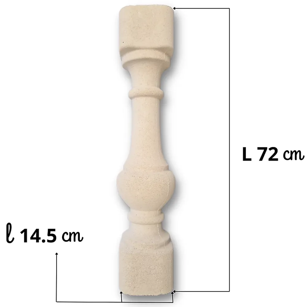 Prensimac Garde-Corps, Balustrade<BALUSTRES BETON B72 - 1 mètre linéaire complet - Dimensions : L 100 x l 22 x Ht. 94cm