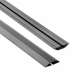Quest Plinthe Pour Sol En Vinyle Et Pvc<Bande de câble en PVC 10x60mm, 2m, cache-câble, trapézoïdal, gris foncé