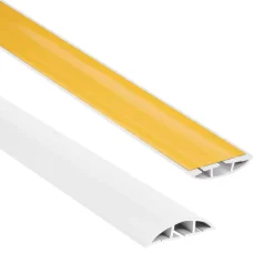 Quest Plinthe Pour Sol En Vinyle Et Pvc<Bande de câble en PVC 10x60mm, 2m Auto-Adhésive, cache-câble, semi-circulaire, blanc