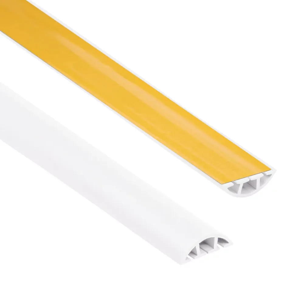 Quest Plinthe Pour Sol En Vinyle Et Pvc<Bande de câble en PVC 10x60mm, 2m Auto-Adhésive, cache-câble, semi-circulaire, blanc