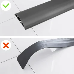 Quest Plinthe Pour Sol En Vinyle Et Pvc<Bande de câble en PVC 10x60mm, 2m Auto-Adhésive, cache-câble, semi-circulaire, blanc