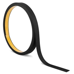 Quest Bande plate en PVC 40 mm, lame décorative, bande de finition en PVC auto,adhésive, noir, 10 m- Plinthe Pour Sol En Vinyle Et Pvc