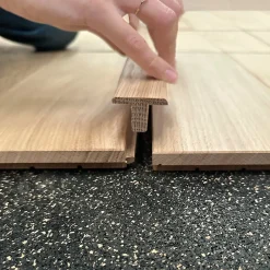 Deschaumes Barre de jonction Chêne l. 35mm Long. 2m Parquet Ep. 14mm Brut- Barre De Seuil|Barre De Seuil