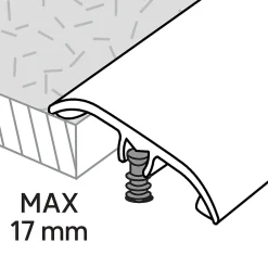 GoodHome Barre De Seuil|Barre De Seuil<Barre de seuil en aluminium effet béton blanc 37 x 930 mm DÉCOR 105