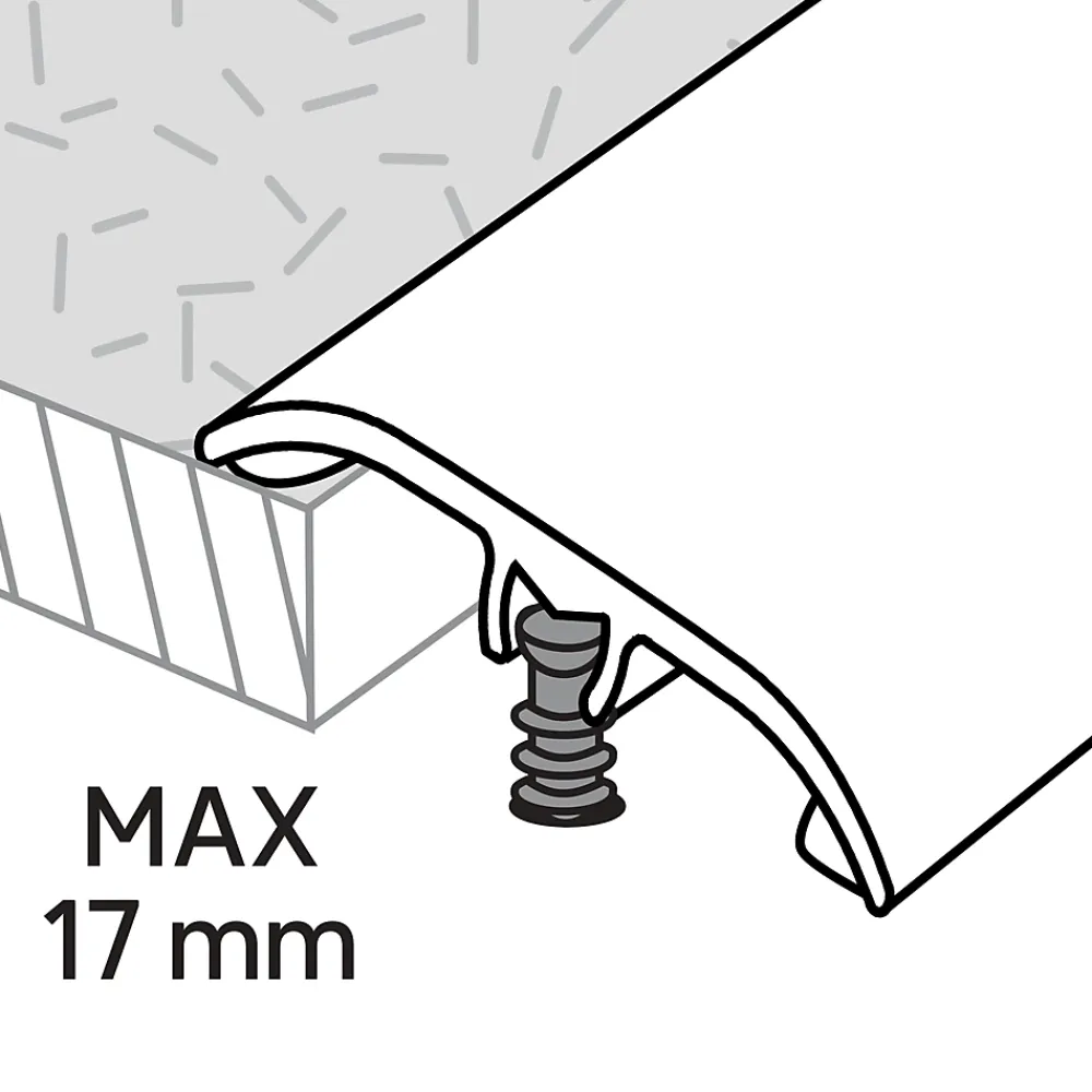 GoodHome Barre De Seuil|Barre De Seuil<Barre de seuil en aluminium décor bois 37 x 1 800 mm DÉCOR 245