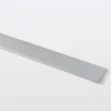GoodHome Barre de seuil extra-large en aluminium effet métal mat L.930 x l.100 x ép.1,4 mm,- Barre De Seuil|Barre De Seuil