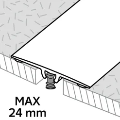 GoodHome Barre de seuil extra-plate en aluminium décor doré mat 37 x 930 mm- Barre De Seuil|Barre De Seuil