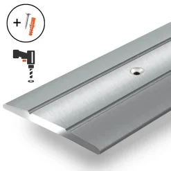 Floordirekt Barre de seuil Firm K132 Forme C 36 mm Longueur 90 cm Pré-percé Argent -- Barre De Seuil|Barre De Seuil