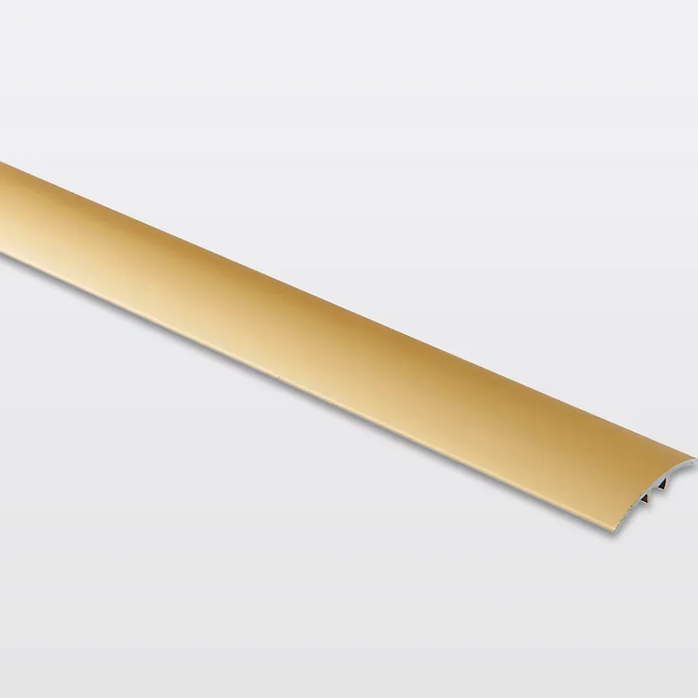 GoodHome Barre De Seuil|Barre De Seuil<Barre de seuil incurvée en aluminium décor doré mat 30 x 930 mm