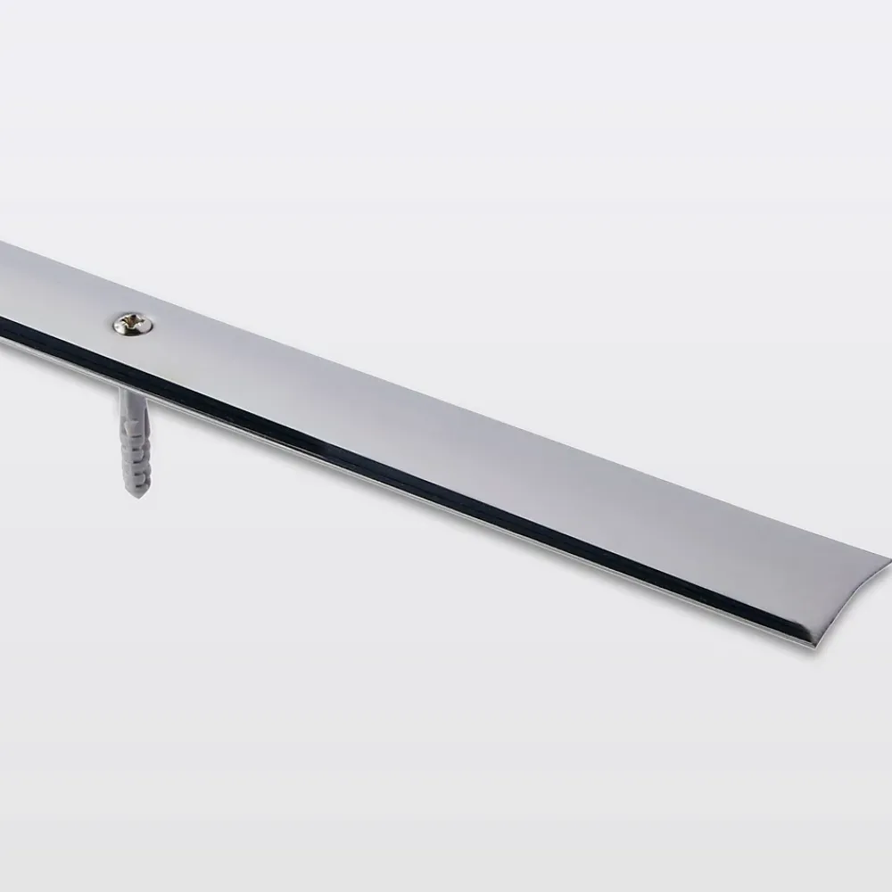 Barre De Seuil|Barre De Seuil<Barre de seuil incurvée en acier inoxydable décor chromé 30 x 830 mm