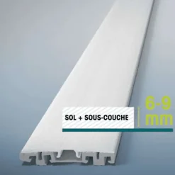 Nordlinger Pro Barre De Seuil|Barre De Seuil<Barre de seuil jonction et rattrapage niveau gris chinchilla - Sol + sous couche d'épaisseur 6 à 9 mm