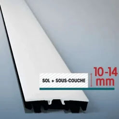 Nordlinger Pro Barre De Seuil|Barre De Seuil<Barre de seuil jonction et rattrapage niveau gris chinchilla - Sol + sous couche d'épaisseur 6 à 9 mm