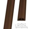 Floordirekt Barre De Seuil|Barre De Seuil<Barre de seuil étanche Double bordure PVC 24 x 35 mm Marron Longueur: 1 m