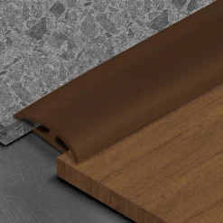 Floordirekt Barre De Seuil|Barre De Seuil<Barre de seuil étanche Double bordure PVC 24 x 35 mm Marron Longueur: 1 m