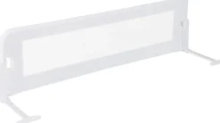 Giantex Barriere de Lit Pliable et Portable avec Cadre en Metal , en Forme de T, avec Mecanisme a Double Bouton (Blanc, 150 x 40 x 42 CM)- Barrière De Sécurité