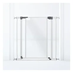 Dreambaby Barriere de sécurité a panneau transparent - - Fonction maintien en position ouverte- Bas anti-chute - Blanc- Barrière De Sécurité