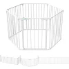 Vounot Barriere de securite cheminee pliable 3.75M 6 panneaux blanc- Barrière De Sécurité