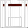 Giantex Barriere de Securite Enfant Extensible pour Animaux , Petite Porte,2 Raccords d'Extension,pour Escalier,Chambre,Couloir (Blanc)- Barrière De Sécurité