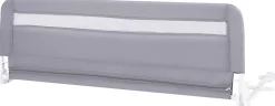 Giantex Barrière De Sécurité<Barriere de Securite Enfant 120 cm, Barrière de Lit Bébé Rabattable avec Cadre en Métal, Housse Amovible, Gris