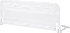 Giantex Barriere de Securite Enfant 100 cm, Barrière de Lit Bébé Rabattable avec Cadre en Métal, Housse Amovible, Gris- Barrière De Sécurité